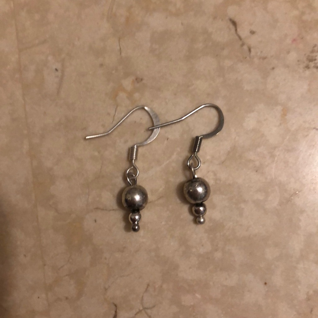 Silver Bead Earrings